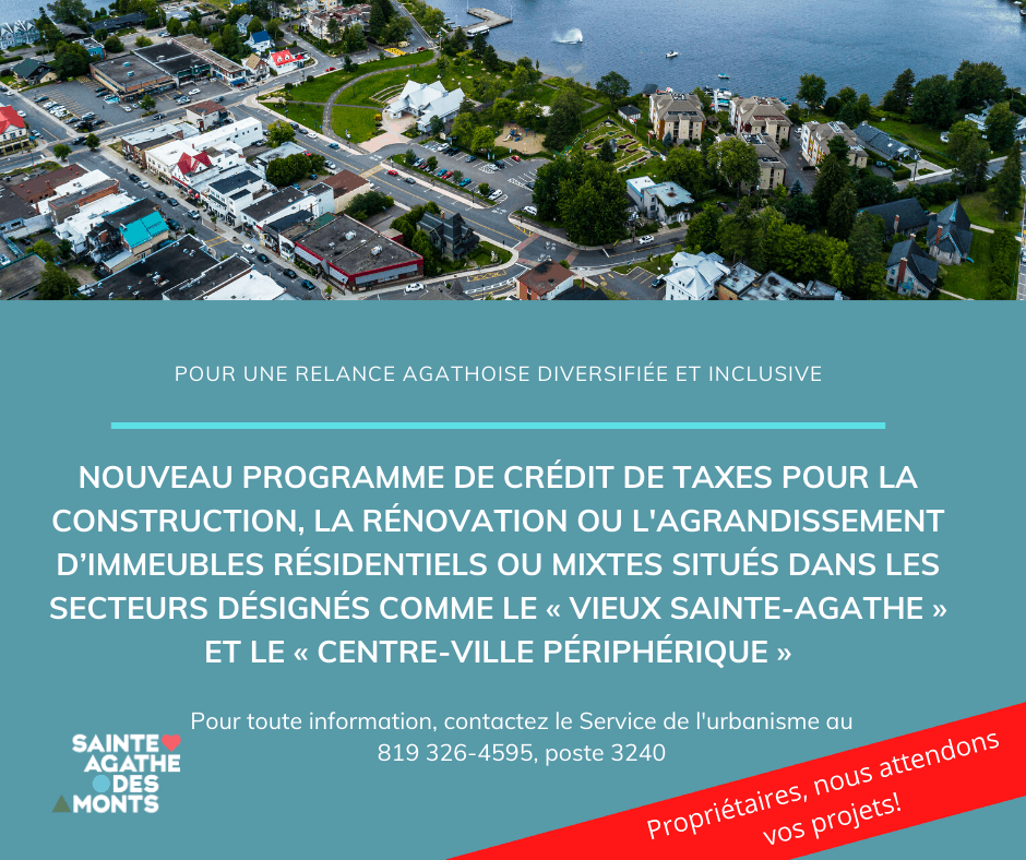 Pour une relance agathoise inclusive et diversifiée Crédit de taxes