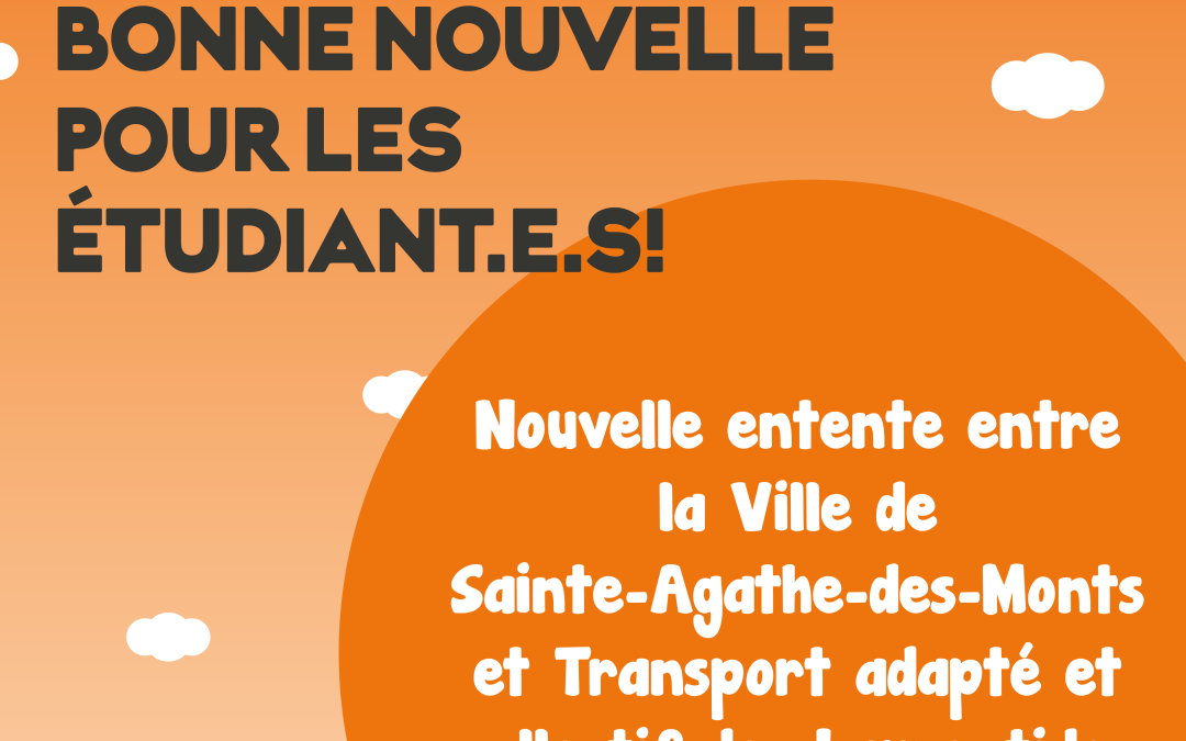 Sainte-Agathe-des-Monts signe une entente avec Transport adapté et collectif des Laurentides (TACL)
