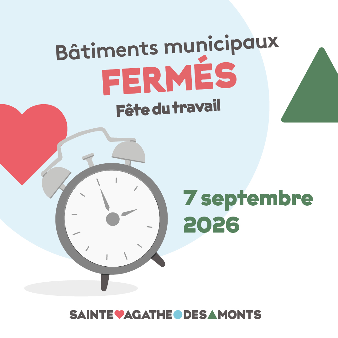Fête du Travail – Fermeture des bureaux administratifs