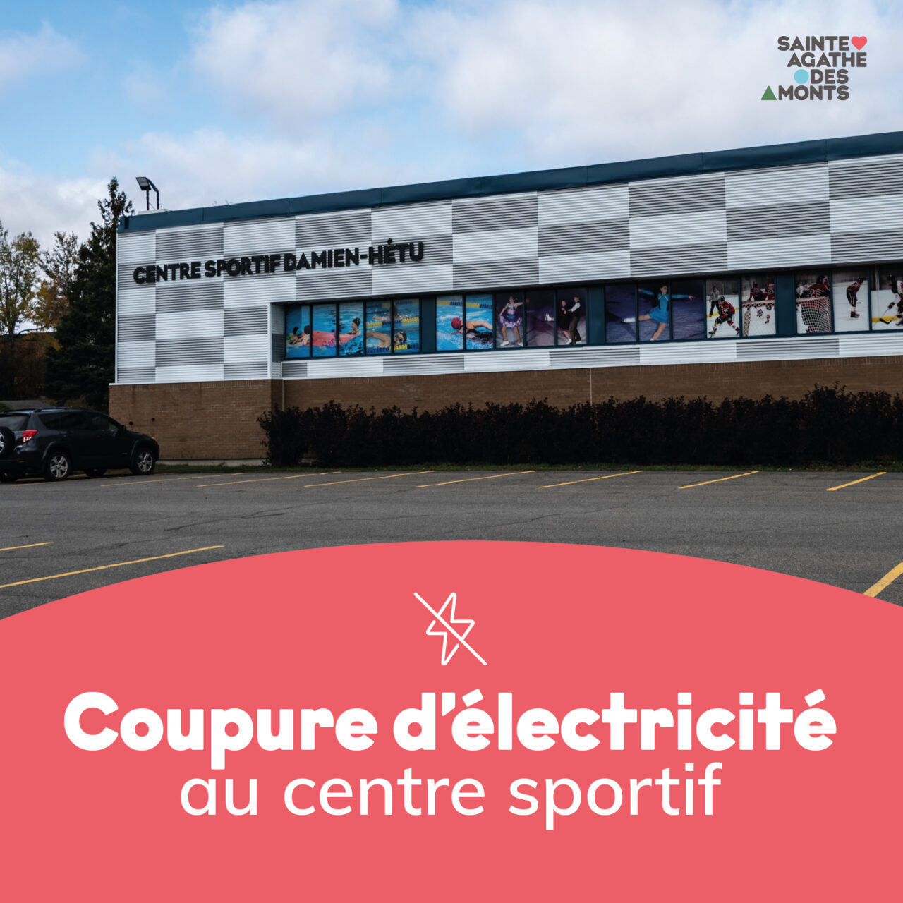 Coupure d'électricité au centre sportif DamienHétu les 9 et 10 mai