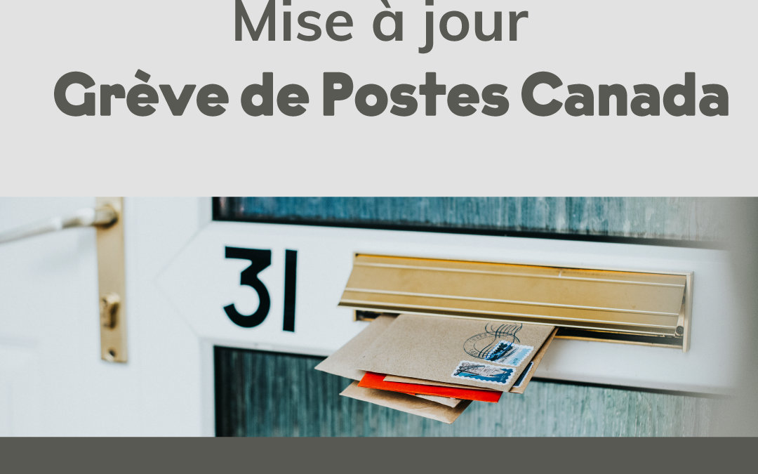 Avis important | Répercussions de la grève de Postes Canada pour les citoyen.ne.s de Sainte-Agathe-des-Monts