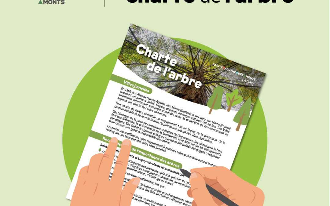 Signature d’une Charte de l’arbre entre Sainte-Agathe-des-Monts et Lagny-sur-Marne