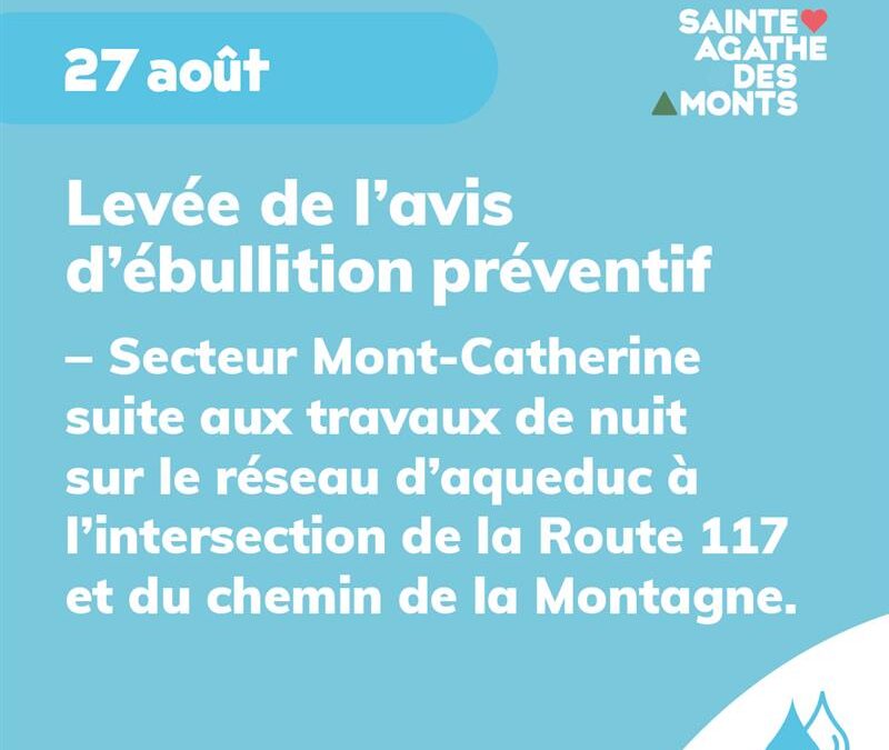 Travaux de nuit sur le réseau d’aqueduc – Intersection Route 117 et chemin de la Montagne