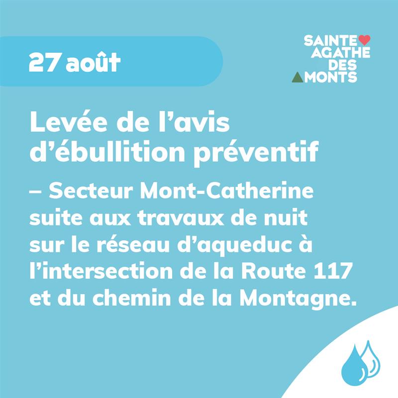 Travaux de nuit sur le réseau d’aqueduc – Intersection Route 117 et chemin de la Montagne