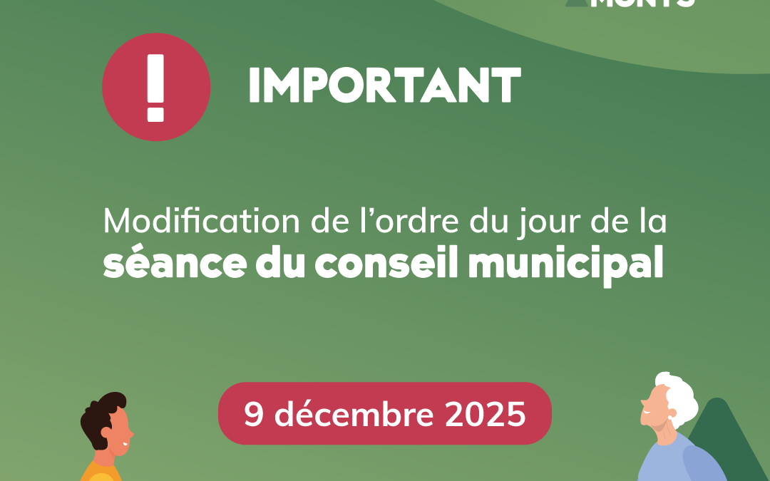 Séance du conseil municipal du 9 décembre – retrait des points portant sur les demandes de PPCMOI 2025-U59-44 et 2025-U59-45 (chemin Saint-Jean)