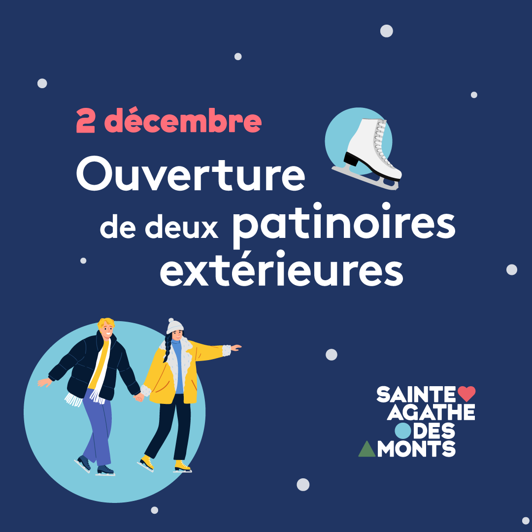 Deux patinoires extérieures maintenant ouvertes!