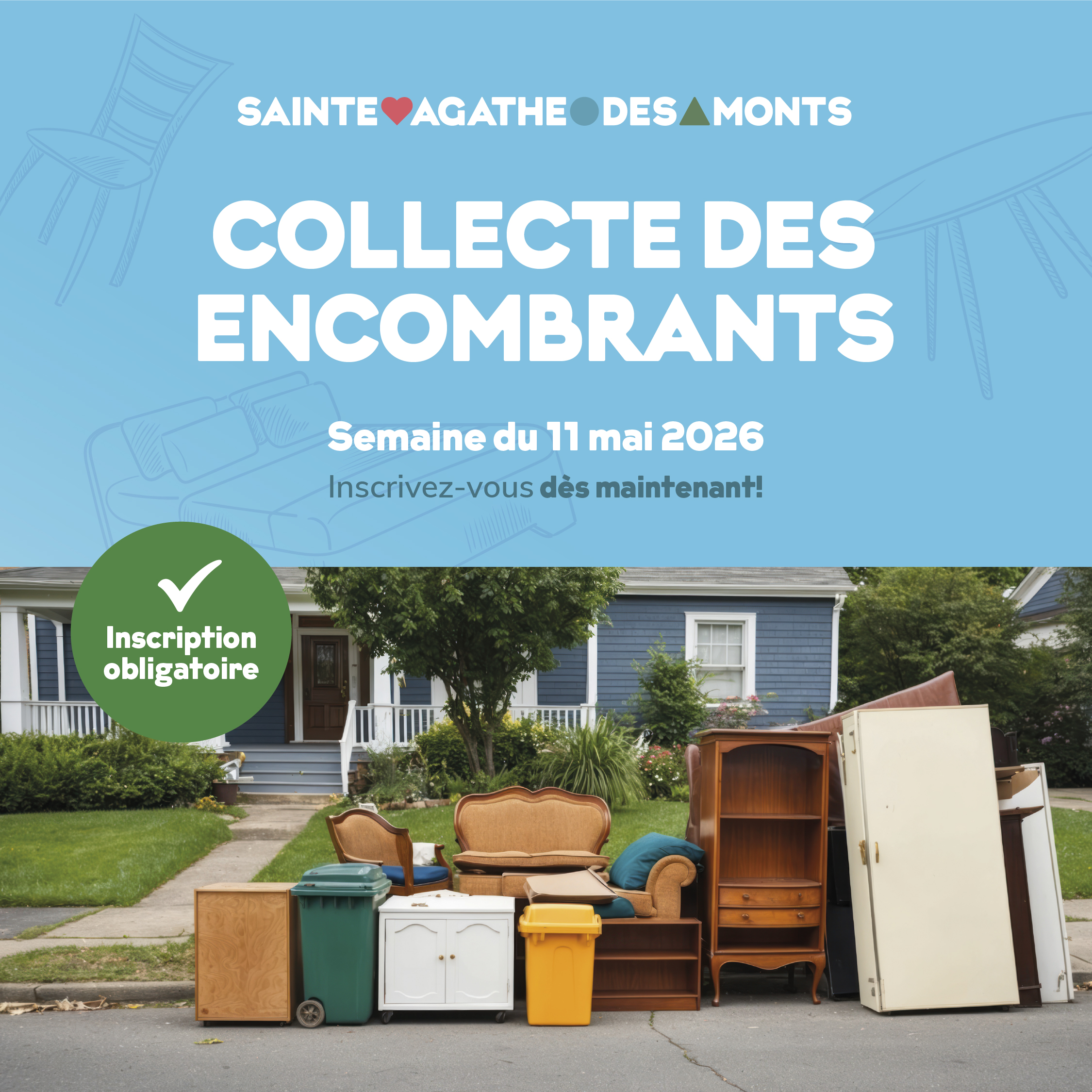 Collecte des encombrants – Semaine du 11 mai 2026