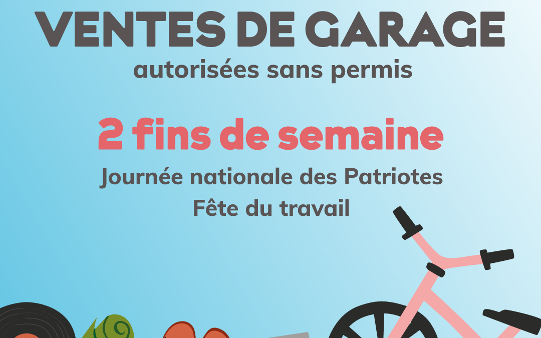 Les ventes de garage autorisées sans permis sont de retour pour 2026