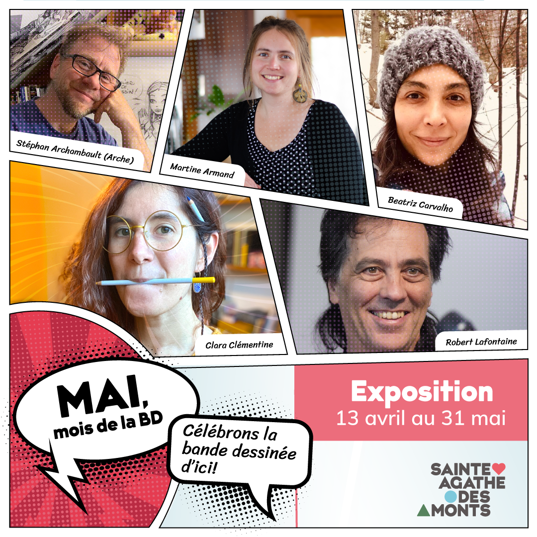 Mai, mois de la BD – Une exposition colorée débarque à la bibliothèque!