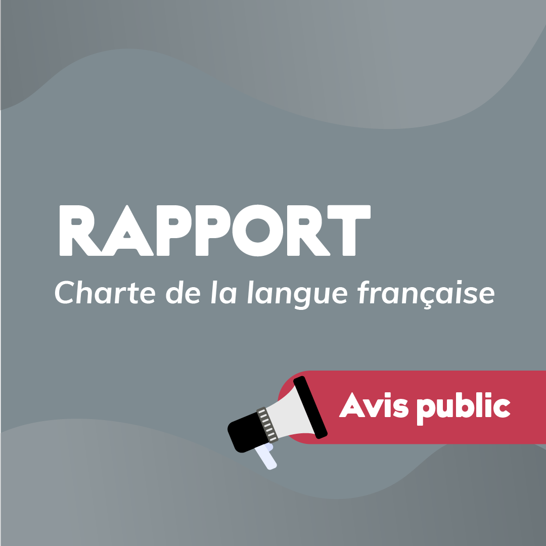 Rapport – Article 20.1 de la charte de la langue française – 2026