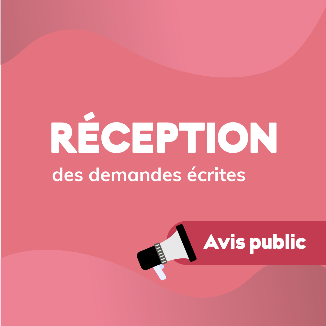 2026-U59-46 – Réception des demandes écrites – 22 au 30 avril 2026