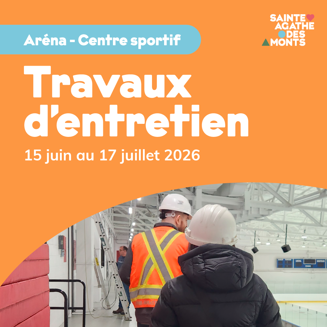 Fermeture de l’aréna en raison de travaux d’entretien