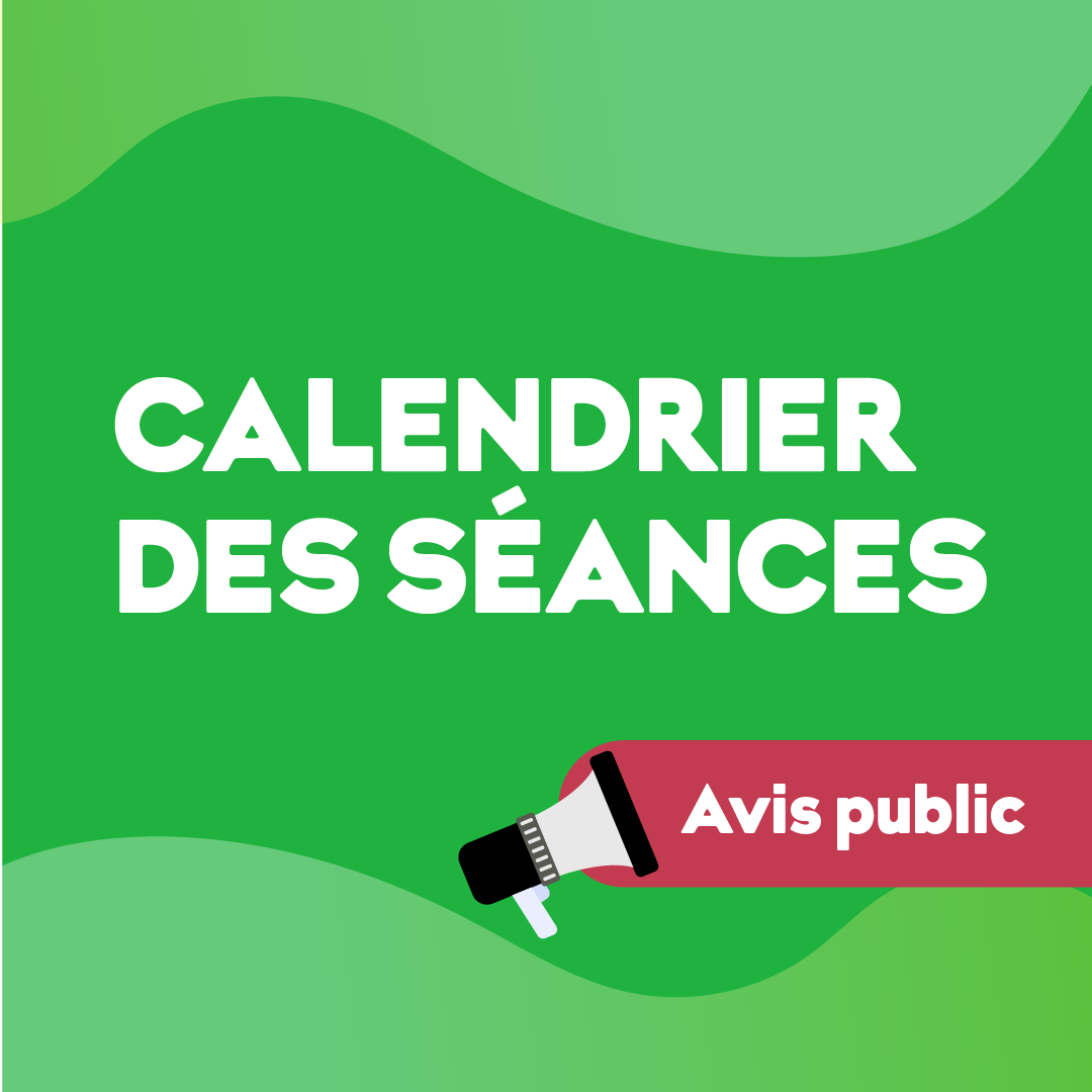 Calendrier des séances ordinaires du conseil d’agglomération – 2026 – Modifications