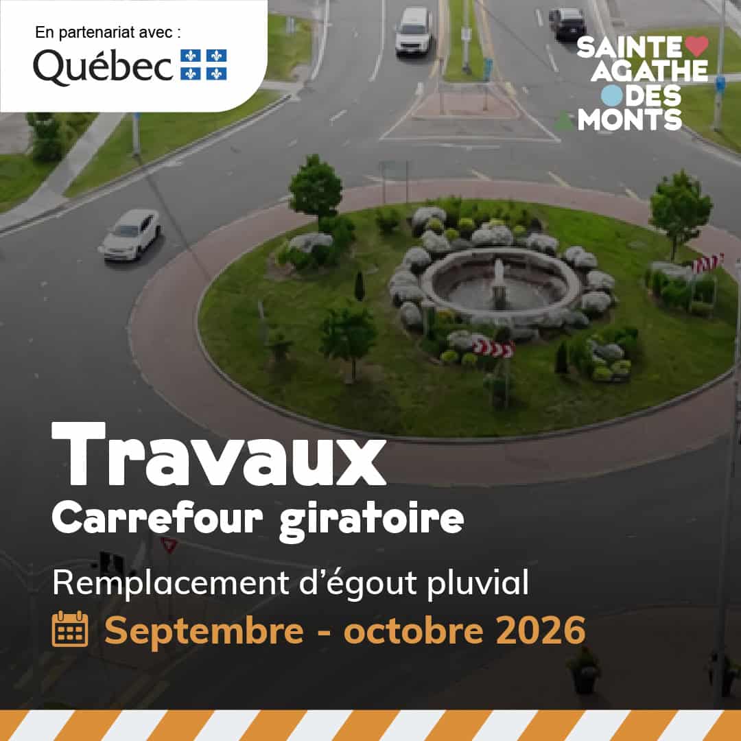 Des travaux d’infrastructures débutent dans le carrefour giratoire cet automne