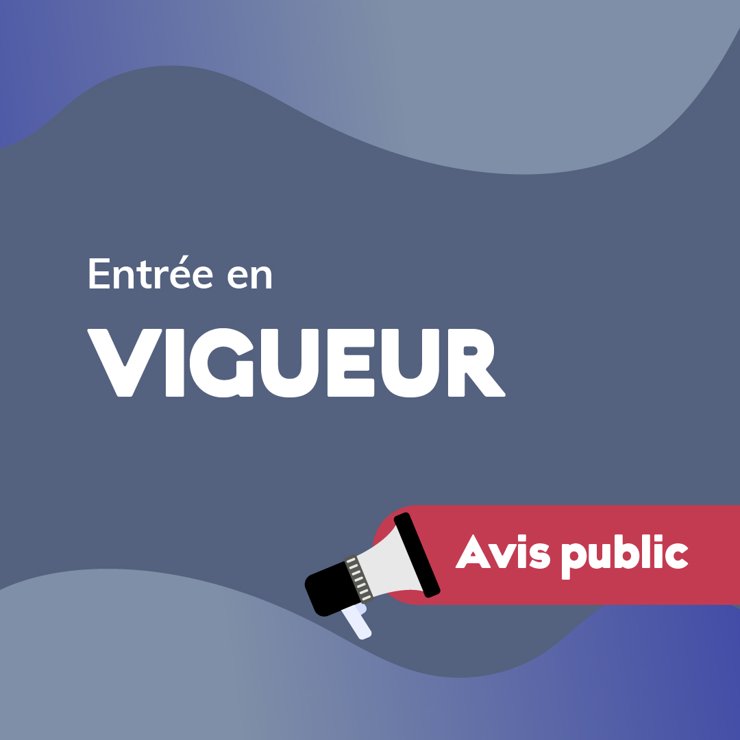 2026-U59-48 – Entrée en vigueur