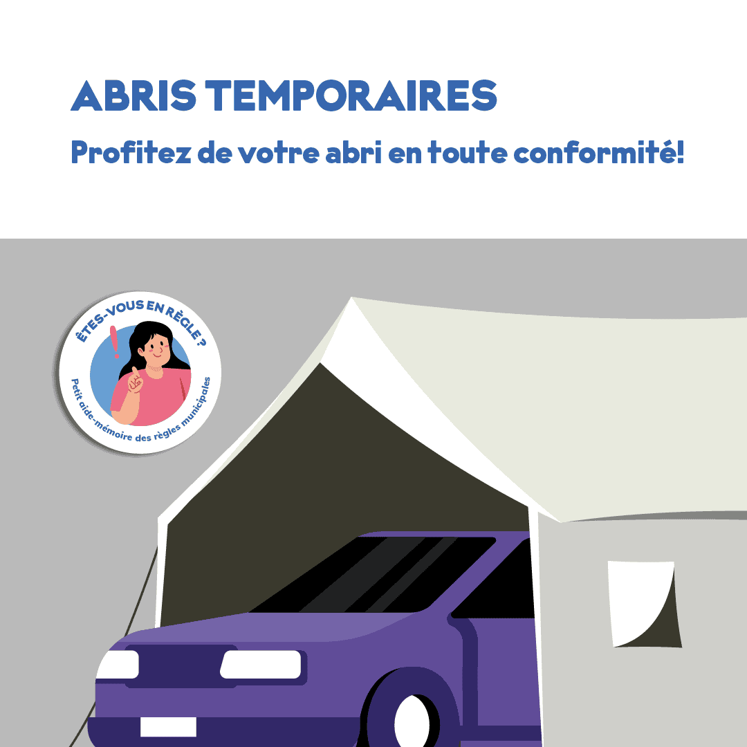 Abris temporaires: L’hiver approche, profitez de votre abri en toute conformité!